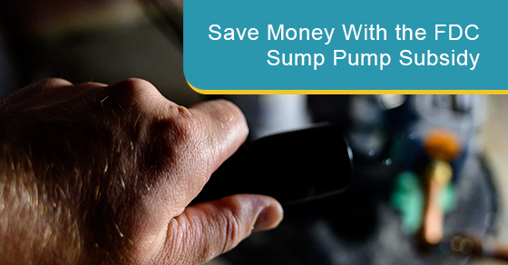 Save money with the FDC sump pump subsidy