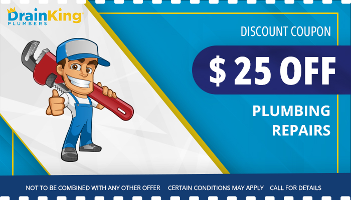 $25 OFF on Plumbing Repairs-Drain King Plumbers