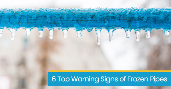 6 top warning signs of frozen pipes