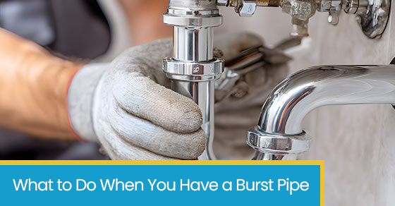 What to do when you have a burst pipe